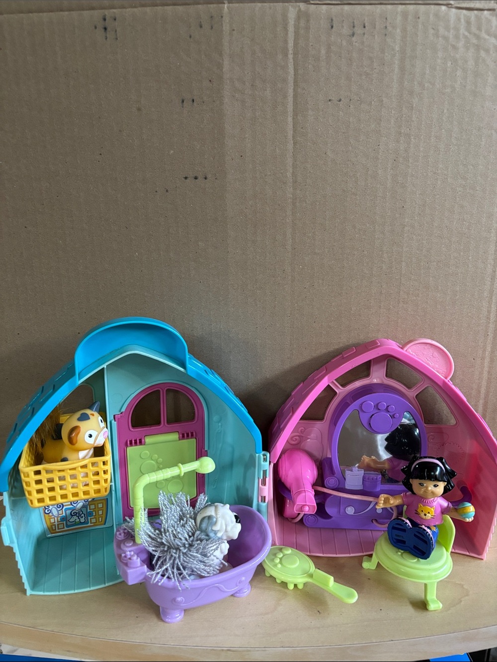 Fisher-Price Blue, Pink & Purple Little Friends Playset with Accessories